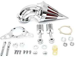 Krator Night Train Fat Boy Dyna Super Glide Low Rider Wide Touring Road King Chrome Aluminum Cone Spike Air Cleaner