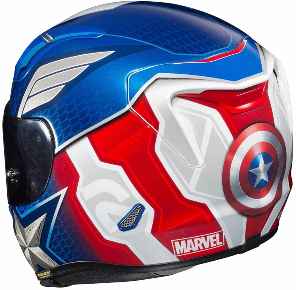 captain America motorcycle helmet