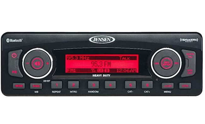 Jensen HD1BT AM FM WB USB SiriusXM Ready Heavy Duty Radio For Harley Davidson 